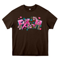 Chocolate Brown cancer faith cross Heavy Core Tee - AdoDesignShop