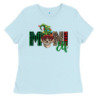 Baby Blue Boy Mini Elf Skull Ladies Tee - FaDigitalArtStudio