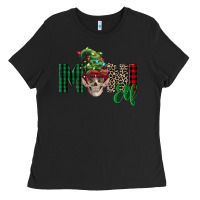Black Boy Mini Elf Skull Ladies Tee - FaDigitalArtStudio