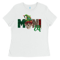 White Boy Mini Elf Skull Ladies Tee - FaDigitalArtStudio