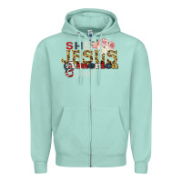 Seafoam She Jesus America Too Zipper Hoodie - Bettercallsaul