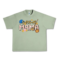 Oil Green softball MAMA Urban Heavy Tee - MaliasSmallBusiness