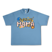 Pebble Blue softball MAMA Urban Heavy Tee - MaliasSmallBusiness
