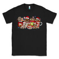 Black Christmas Dog Coffee Classic Tee - CowhideDigitalArt