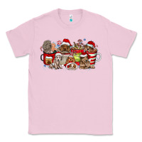 Bubblegum Pink Christmas Dog Coffee Classic Tee - CowhideDigitalArt