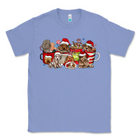 Colony Blue Christmas Dog Coffee Classic Tee - CowhideDigitalArt