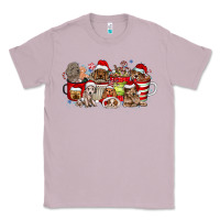Lilac Christmas Dog Coffee Classic Tee - CowhideDigitalArt