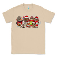 Mushroom Christmas Dog Coffee Classic Tee - CowhideDigitalArt