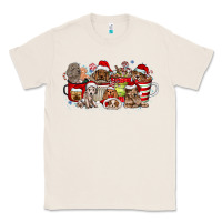 Natural Christmas Dog Coffee Classic Tee - CowhideDigitalArt