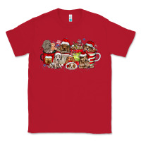 Red Christmas Dog Coffee Classic Tee - CowhideDigitalArt