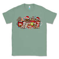 Sage Christmas Dog Coffee Classic Tee - CowhideDigitalArt
