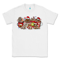 White Christmas Dog Coffee Classic Tee - CowhideDigitalArt
