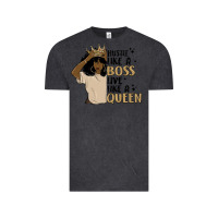 Hustle Like A Boss Live Like A Queen Vintage Tee | Teevron