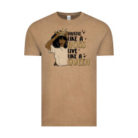 Vintage Coffee hustle like a boss live like a queen Vintage Tee - MaliasSmallBusiness