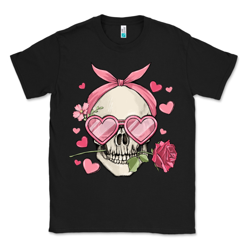 Valentine's Day Skull Classic Tee by MaliasSmallBusiness | Teevron
