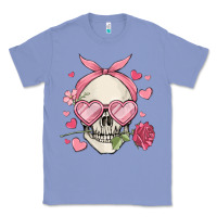 Colony Blue valentine's day skull Classic Tee - MaliasSmallBusiness