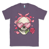 Lavender valentine's day skull Classic Tee - MaliasSmallBusiness