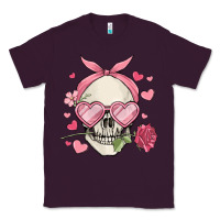 Plum valentine's day skull Classic Tee - MaliasSmallBusiness
