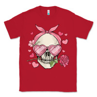 Red valentine's day skull Classic Tee - MaliasSmallBusiness