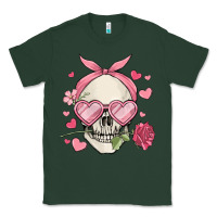 Sports Green valentine's day skull Classic Tee - MaliasSmallBusiness
