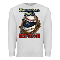 Dove Grey Diamonds are a girl's best friend Baseball Premium Sweatshirt - HowdyJamesFarm