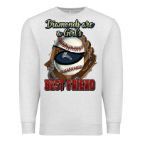Oatmeal Heather Diamonds are a girl's best friend Baseball Premium Sweatshirt - HowdyJamesFarm