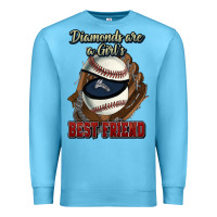Ocean Blue Diamonds are a girl's best friend Baseball Premium Sweatshirt - HowdyJamesFarm
