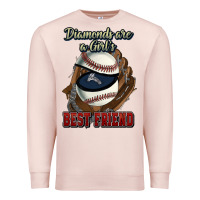 Pale Pink Diamonds are a girl's best friend Baseball Premium Sweatshirt - HowdyJamesFarm