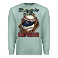 Seafoam Diamonds are a girl's best friend Baseball Premium Sweatshirt - HowdyJamesFarm