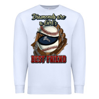 Diamonds Are A Girl's Best Friend Baseball Premium Sweatshirt | Teevron