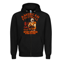 Black American Football Zipper Hoodie - Bettercallsaul