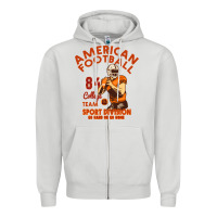 Dove Grey American Football Zipper Hoodie - Bettercallsaul
