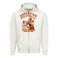 Oatmeal Heather American Football Zipper Hoodie - Bettercallsaul