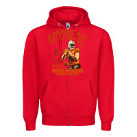 Red American Football Zipper Hoodie - Bettercallsaul
