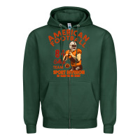 Sports Green American Football Zipper Hoodie - Bettercallsaul