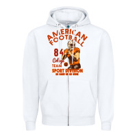 White American Football Zipper Hoodie - Bettercallsaul