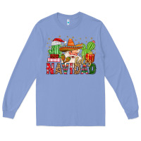 Colony Blue feliz navidad santa Long Sleeve Tee - MaliasSmallBusiness