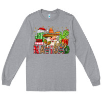 Heather Grey feliz navidad santa Long Sleeve Tee - MaliasSmallBusiness