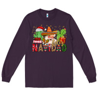 Plum feliz navidad santa Long Sleeve Tee - MaliasSmallBusiness