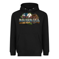 Black Wild about Baseball Heavyweight Hoodie - HowdyJamesFarm