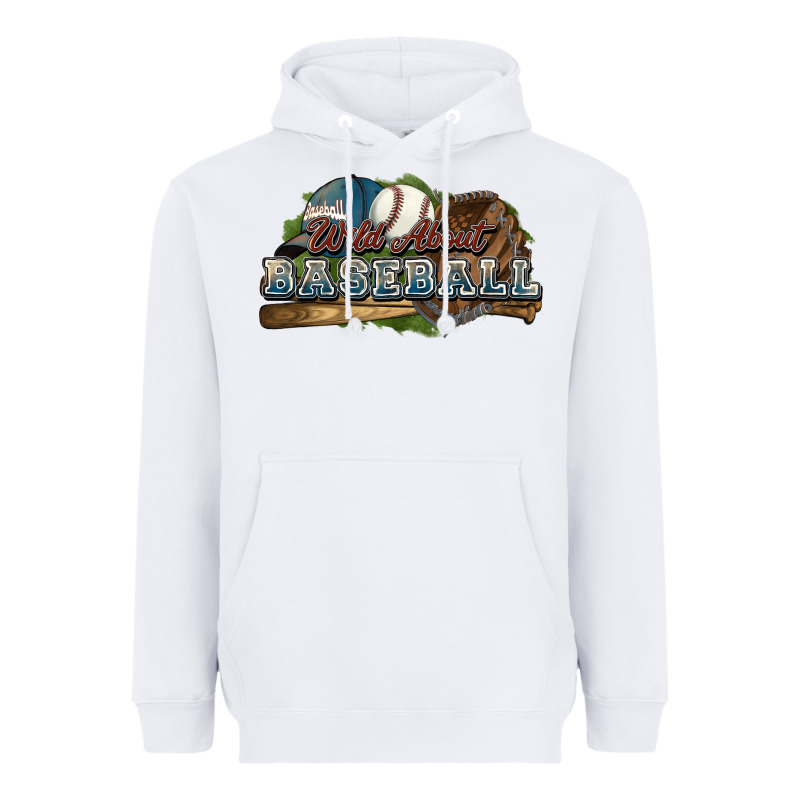 Wild About Baseball Heavyweight Hoodie by HowdyJamesFarm | Teevron