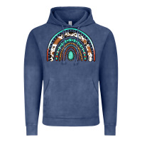 Vintage Denim western rainbow Vintage Hoodie - Jasminsmagicworld