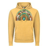 Vintage Mustard western rainbow Vintage Hoodie - Jasminsmagicworld
