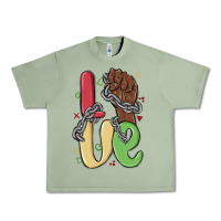 Oil Green love juneteenth Urban Heavy Tee - MaliasSmallBusiness