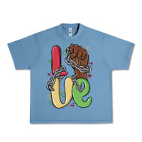 Pebble Blue love juneteenth Urban Heavy Tee - MaliasSmallBusiness