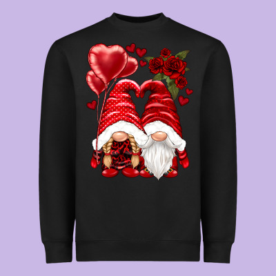 Valentines Day Gnomies Heavyweight Sweatshirt Designed By Nancycooperartshop