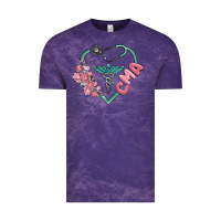 Cloud Purple cma  heart Vintage Tee - MaliasSmallBusiness