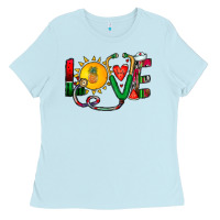 Baby Blue summer nurse Ladies Tee - CowhideDigitalArt