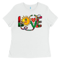 White summer nurse Ladies Tee - CowhideDigitalArt