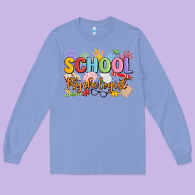 School Psychologist Long Sleeve Tee Designed By Maliassmallbusiness